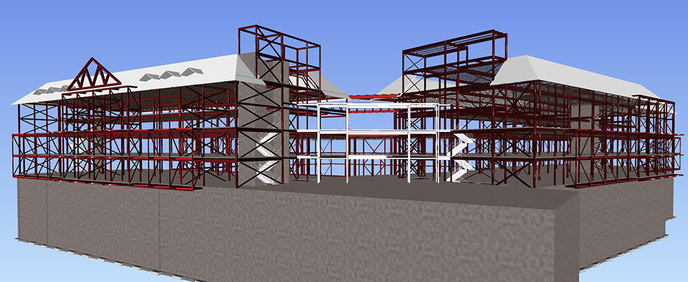 Structure d'acier et de béton armé